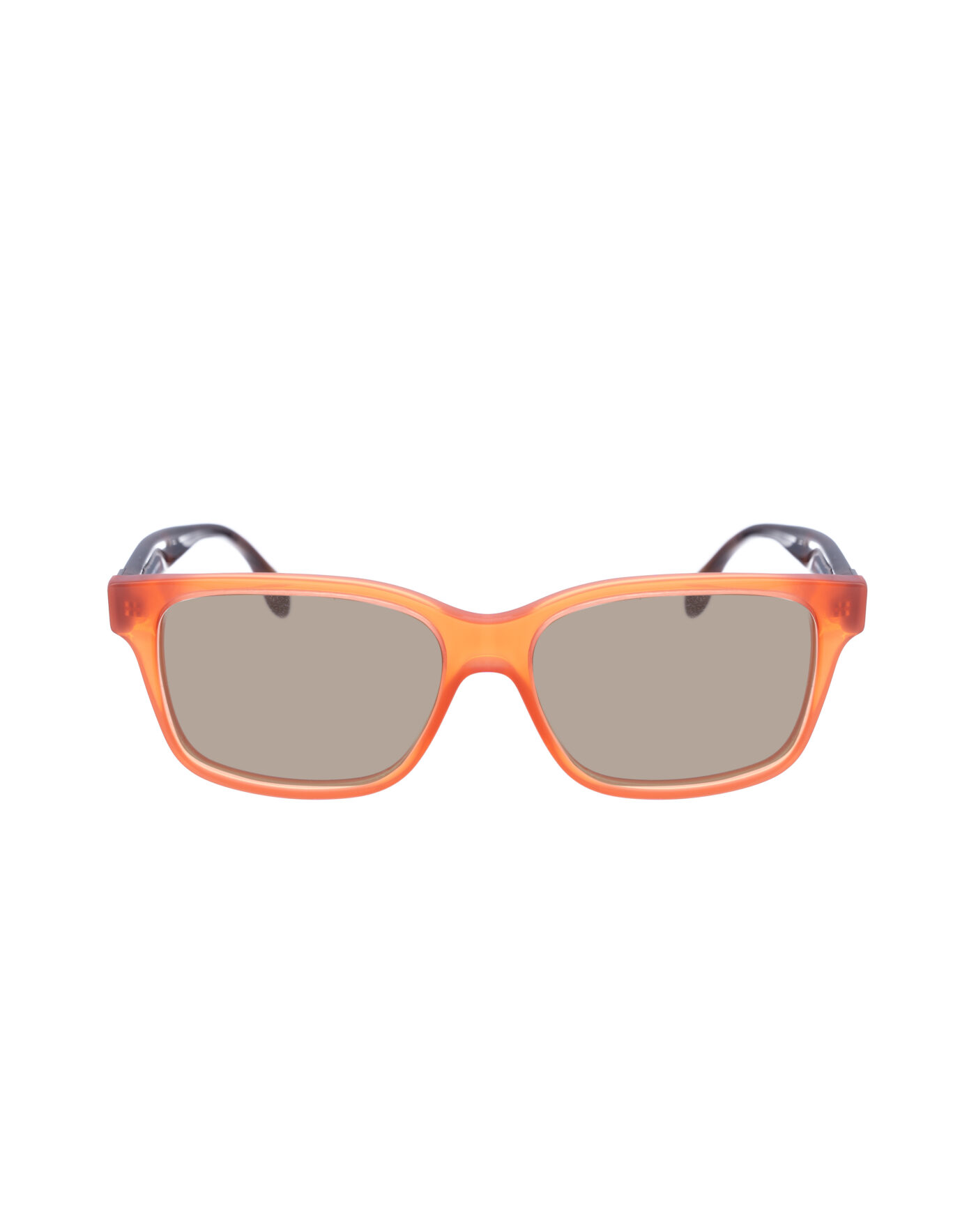 Alexander McQueen '00s Bold Nerdy Havana and Orange Sunglasses with Brown Lenses - Image 2