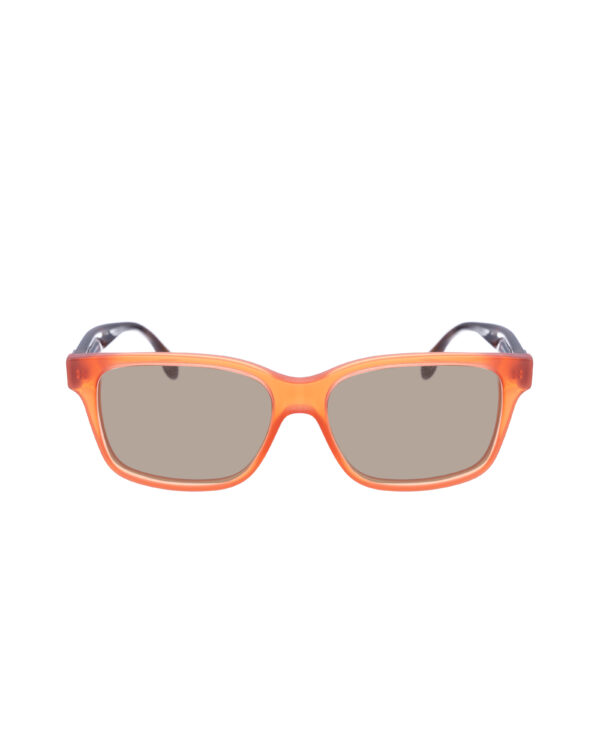 Alexander McQueen '00s Bold Nerdy Havana and Orange Sunglasses with Brown Lenses - Image 2