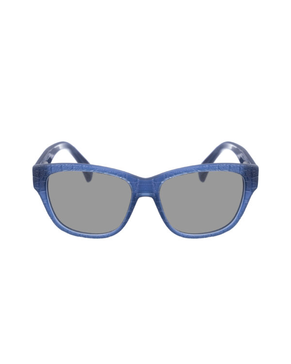 Alexander McQueen '90s Cobalt Blue Oversized Sunglasses with Black Lenses