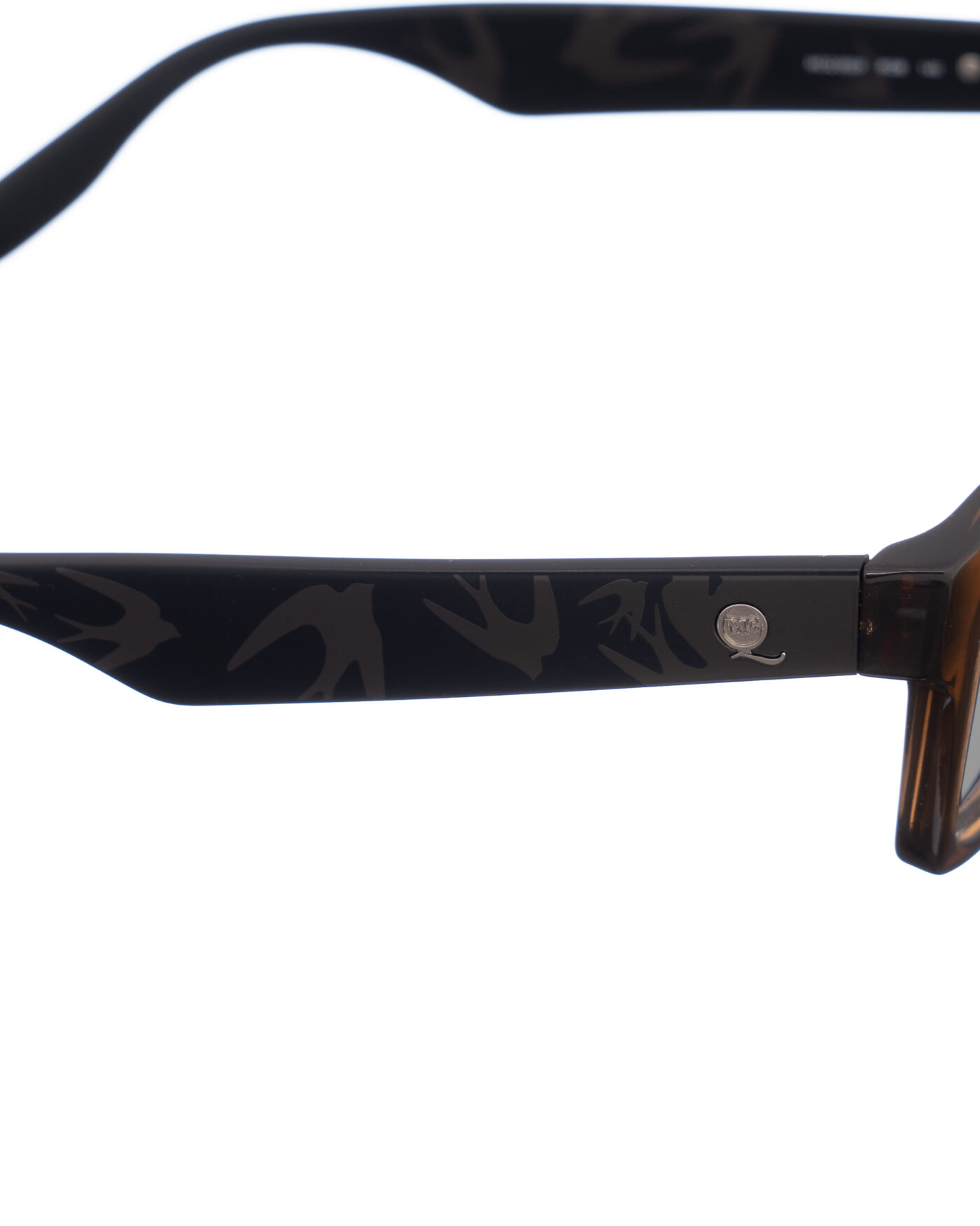 Alexander McQueen 00s Bold Nerdy Brown Sunglasses with Black Lenses - Image 3