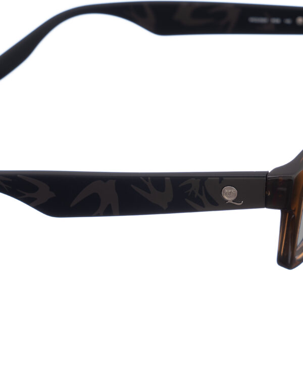 Alexander McQueen 00s Bold Nerdy Brown Sunglasses with Black Lenses - Image 3