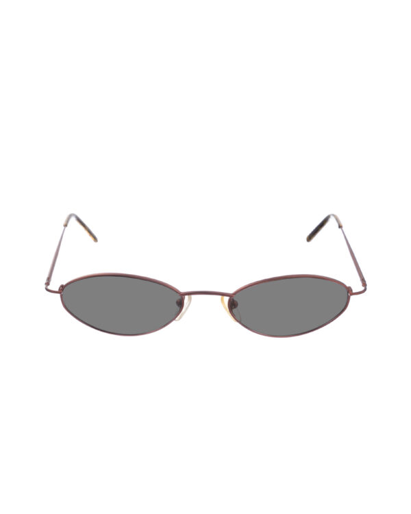 Burberry 00s Deep Purple Metal Oval Sunglasses with Black Lenses - Image 2