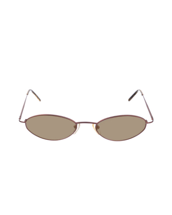 Burberry 00s Deep Purple Metal Oval Sunglasses with Brown Lenses - Image 2