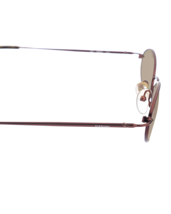 Burberry 00s Deep Purple Metal Oval Sunglasses with Brown Lenses - Image 3