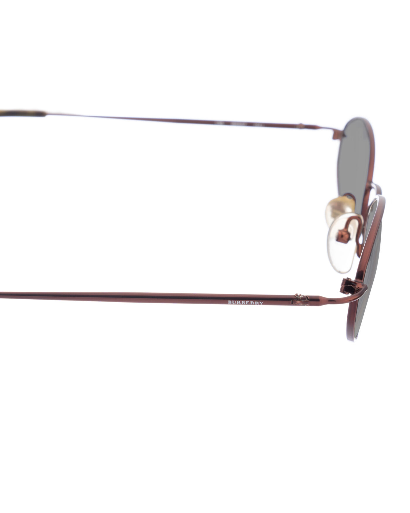 Burberry 00s Deep Purple Metal Oval Sunglasses with Black Lenses - Image 3
