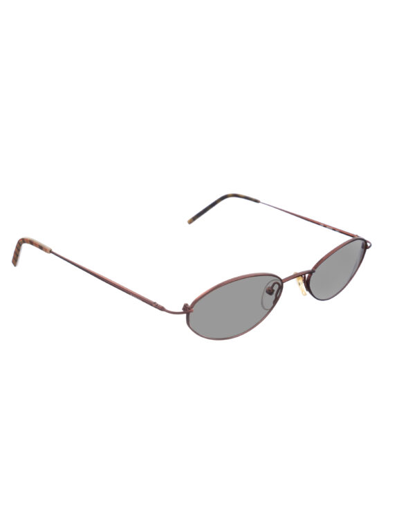 Burberry 00s Deep Purple Metal Oval Sunglasses with Black Lenses