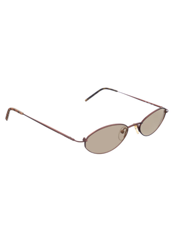 Burberry 00s Deep Purple Metal Oval Sunglasses with Brown Lenses