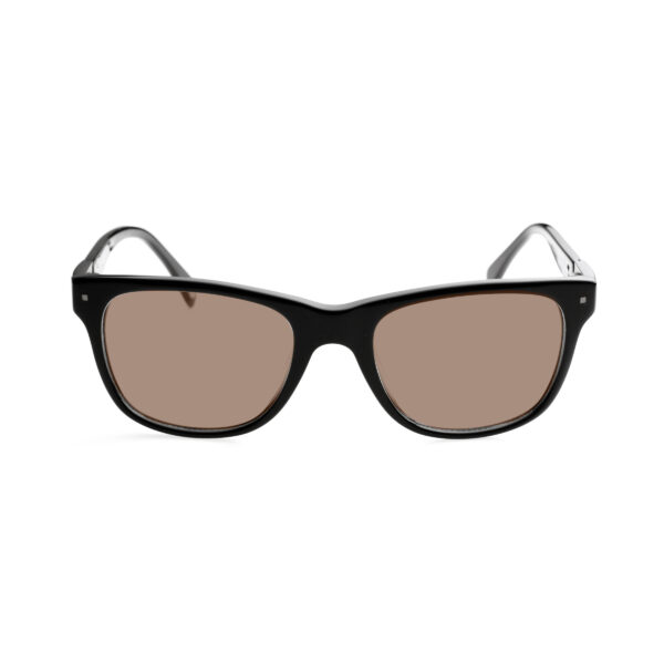Balmain '00s Black Classic Rectangular Sunglasses with Brown Lenses - Image 2