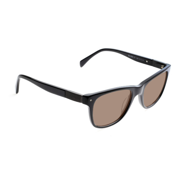 Balmain '00s Black Classic Rectangular Sunglasses with Brown Lenses