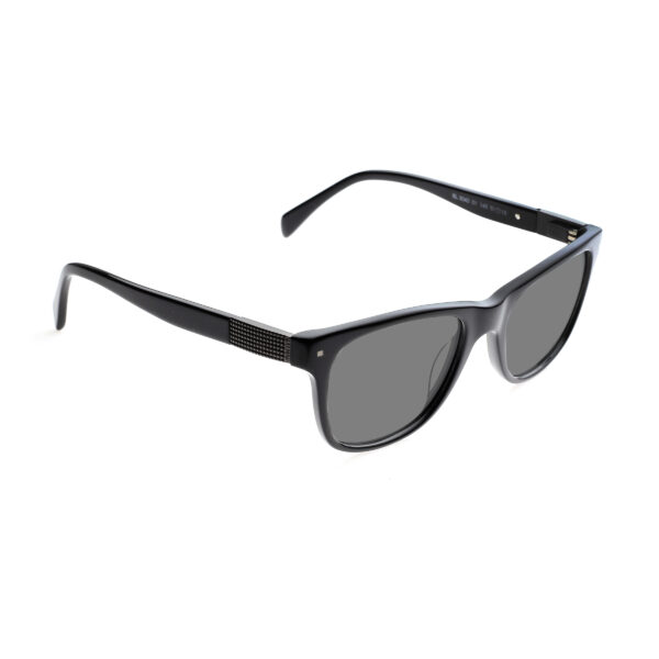 Balmain '00s Black Classic Rectangular Sunglasses with Black Lenses - Image 2