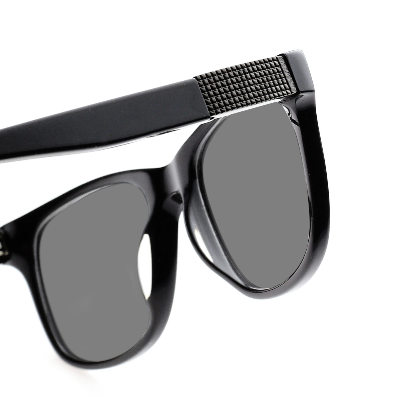 Balmain '00s Black Classic Rectangular Sunglasses with Black Lenses - Image 3