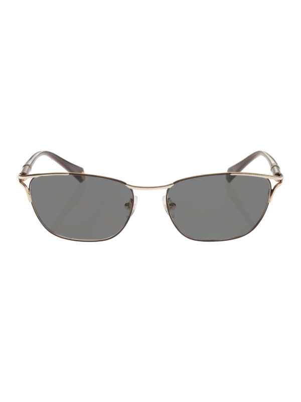 Balmain '00s Brown/Gold Oval Sunglasses with Black Lenses - Image 2