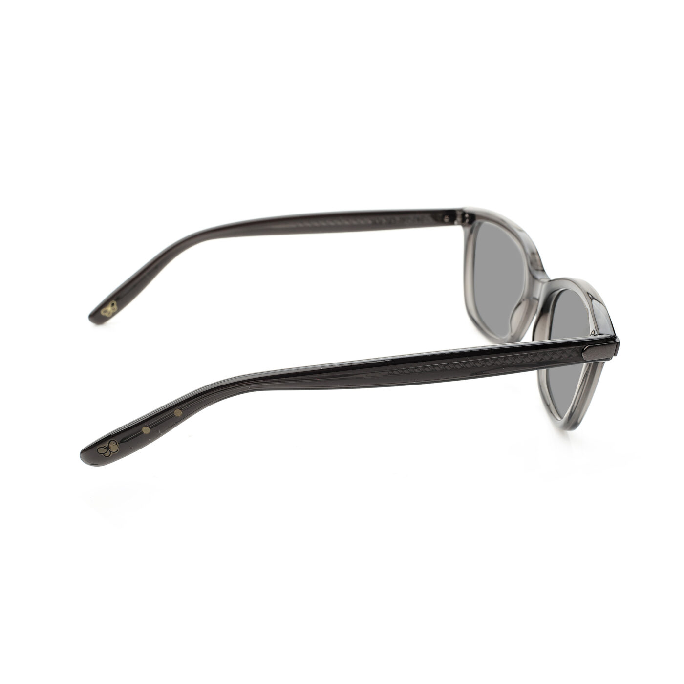 Bottega Veneta '00s Transparent Gray Squared Sunglasses with Black Lenses - Image 3