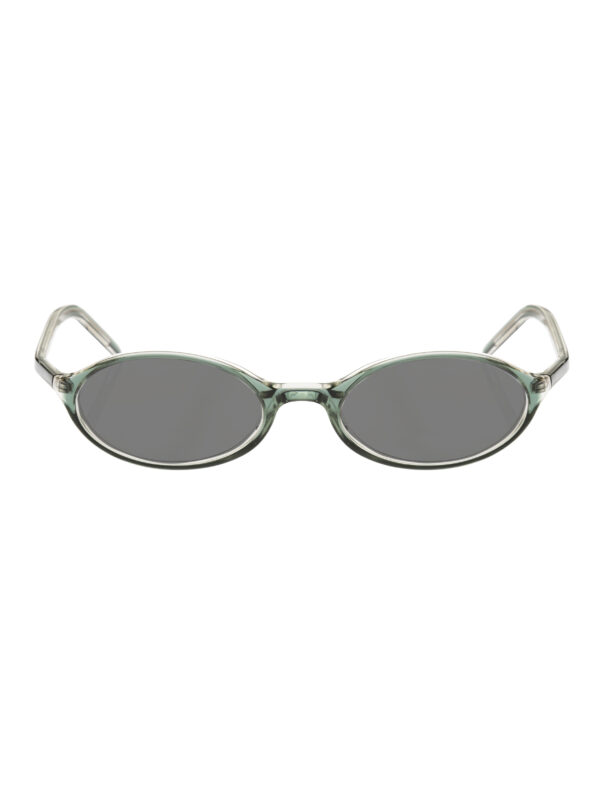 Burberry '90s Bottle Green Oval Sunglasses with Black Lenses