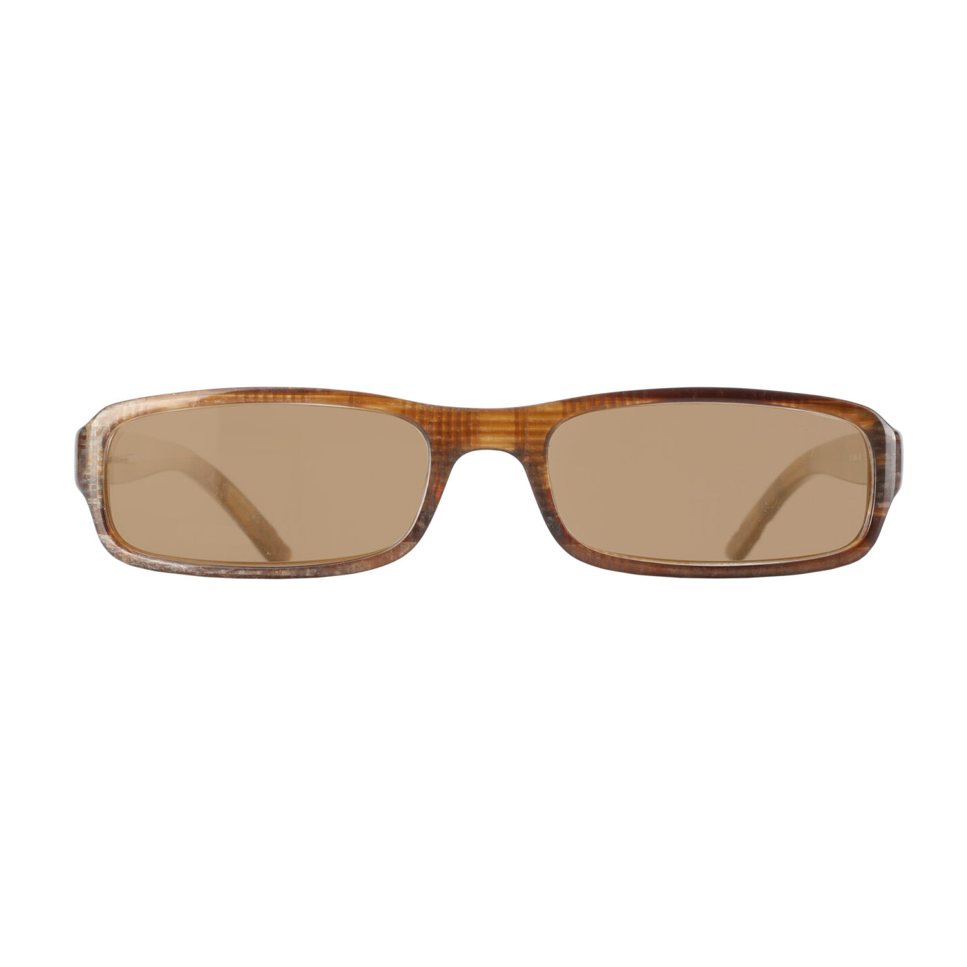 Burberry '90s Brown Check Rectangular Sunglasses with Brown Lenses - Image 2
