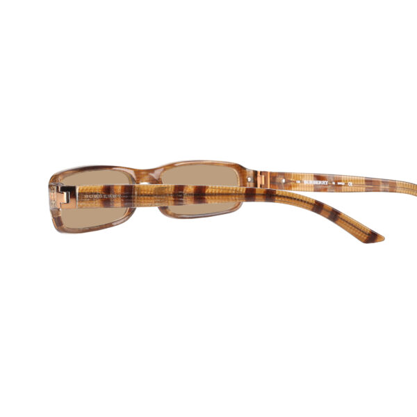 Burberry '90s Brown Check Rectangular Sunglasses with Brown Lenses - Image 3