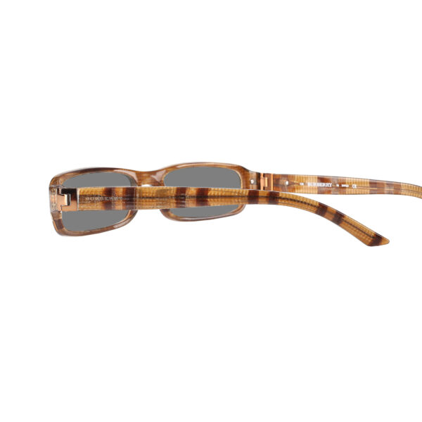 Burberry '90s Brown Check Rectangular Sunglasses with Black Lenses - Image 3