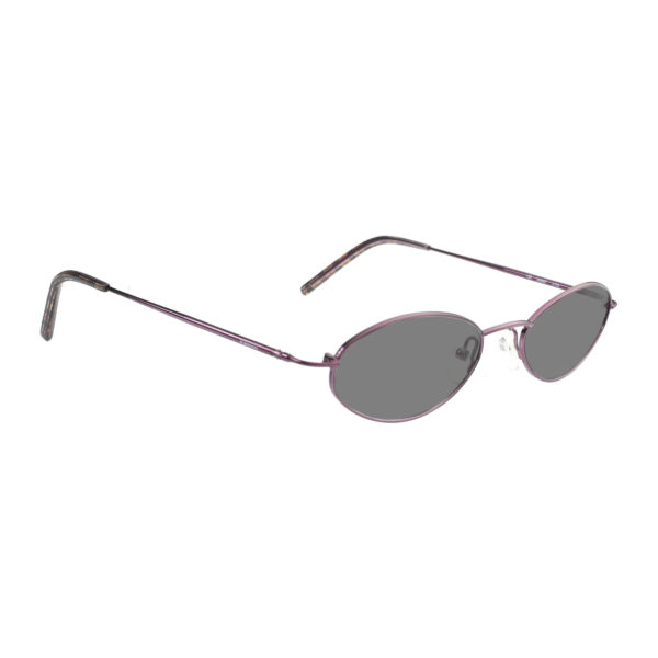 Burberry '90s Purple Check Oval Frame Sunglasses with Black Lenses