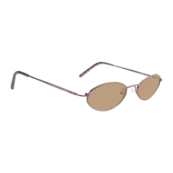 Burberry '90s Purple Check Oval Frame Sunglasses with Brown Lenses