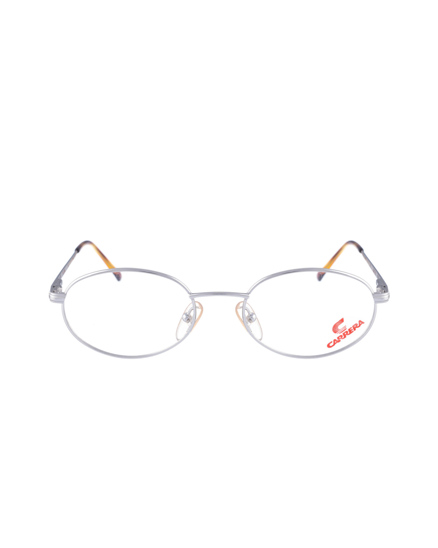 Carrera 90s Oval Classic Silver Glasses with Brown Temples - Image 2