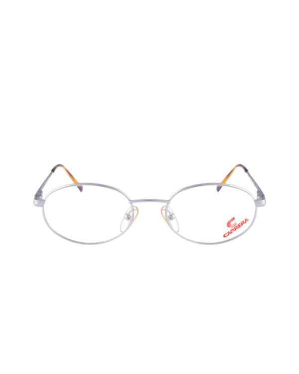 Carrera 90s Oval Classic Silver Glasses with Brown Temples - Image 2