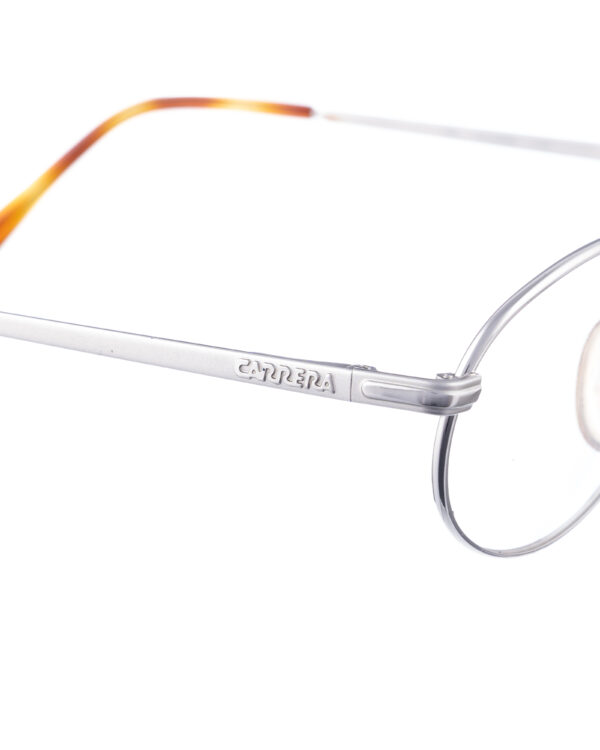 Carrera 90s Oval Classic Silver Glasses with Brown Temples - Image 3