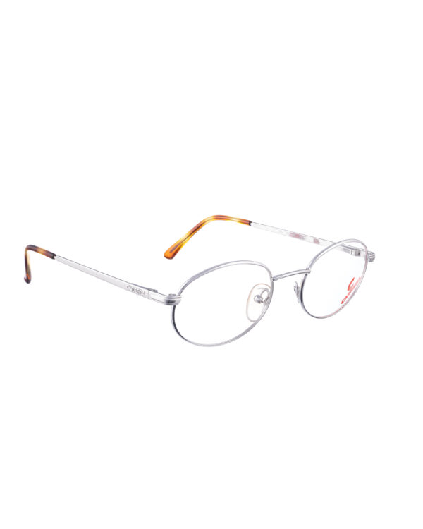 Carrera 90s Oval Classic Silver Glasses with Brown Temples