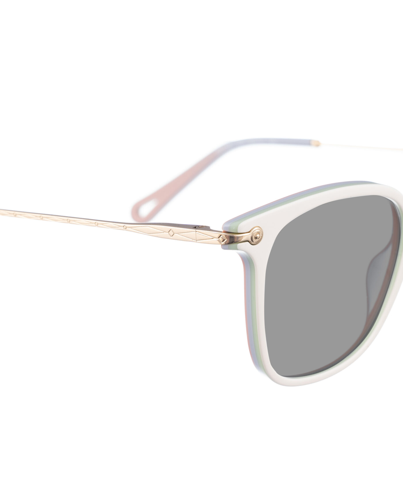 Chloe 00s Oversized Pastel and Gold Sunglasses with Black Lenses - Image 3