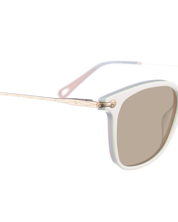 Chloe 00s Oversized Pastel and Gold Sunglasses with Brown Lenses - Image 3