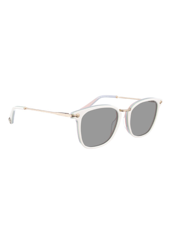 Chloe 00s Oversized Pastel and Gold Sunglasses with Black Lenses