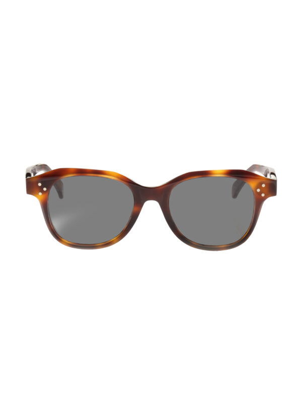 Celine Havana Brown Square-Frame Sunglasses with Black Lenses