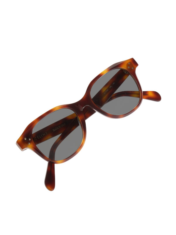 Celine Havana Brown Square-Frame Sunglasses with Black Lenses - Image 3