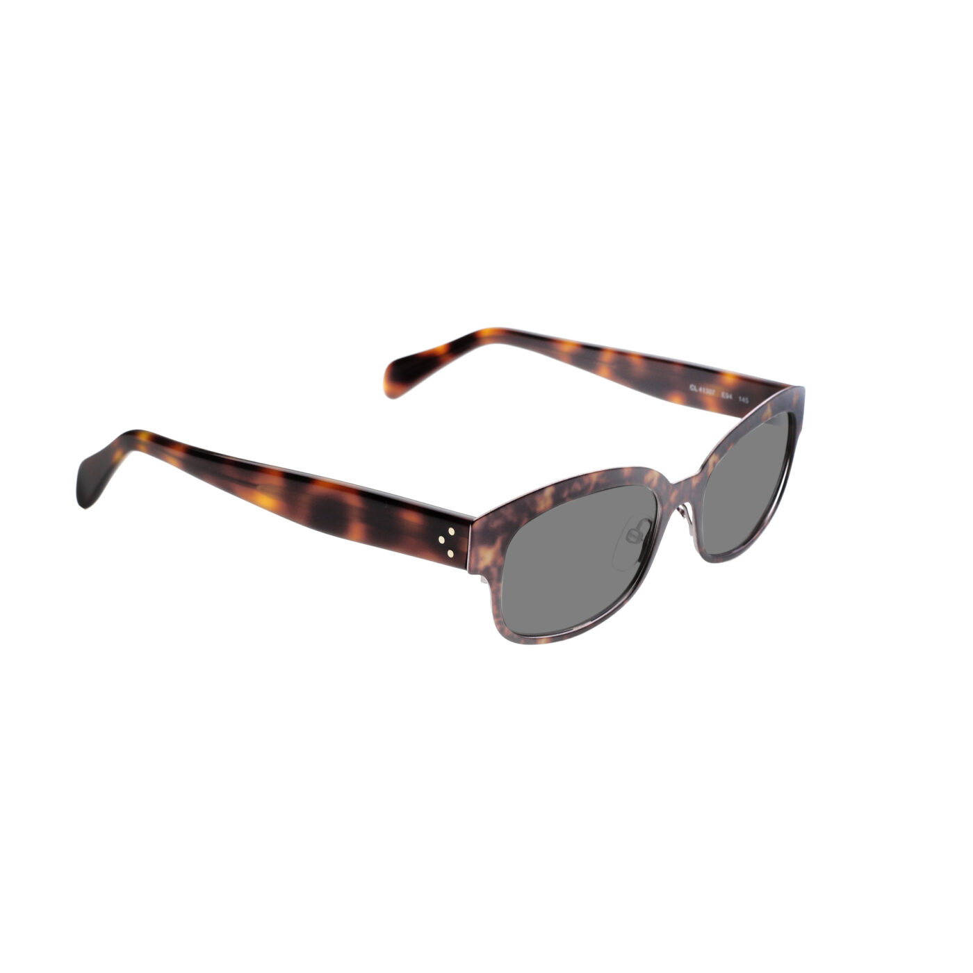 Celine Havana Brown Square-Frame Bold Sunglasses with Black Lenses - Image 2