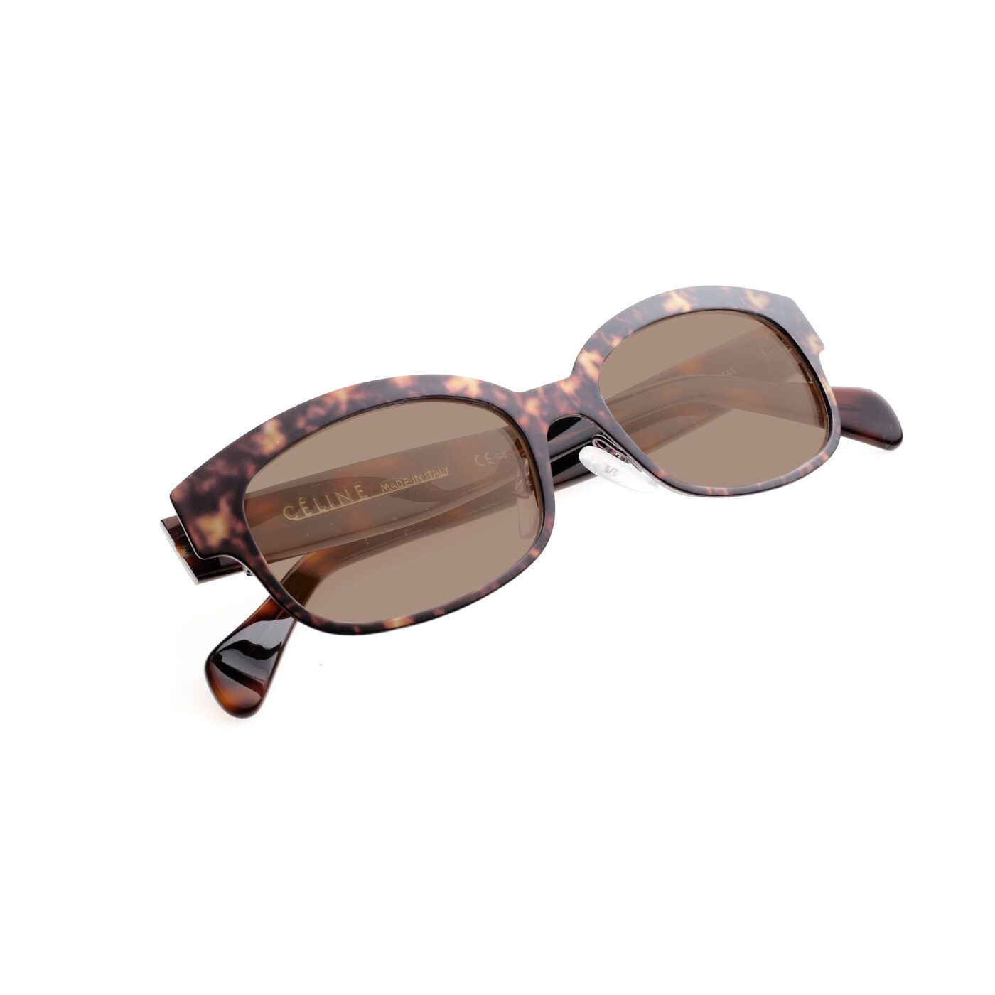 Celine Havana Brown Square-Frame Bold Sunglasses with Brown Lenses - Image 3