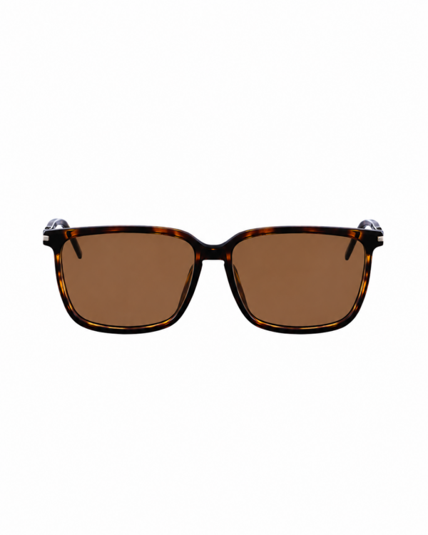 Saint Laurent 00s Black Havana Nerd Oversize Sunglasses with Brown Lenses - Image 2
