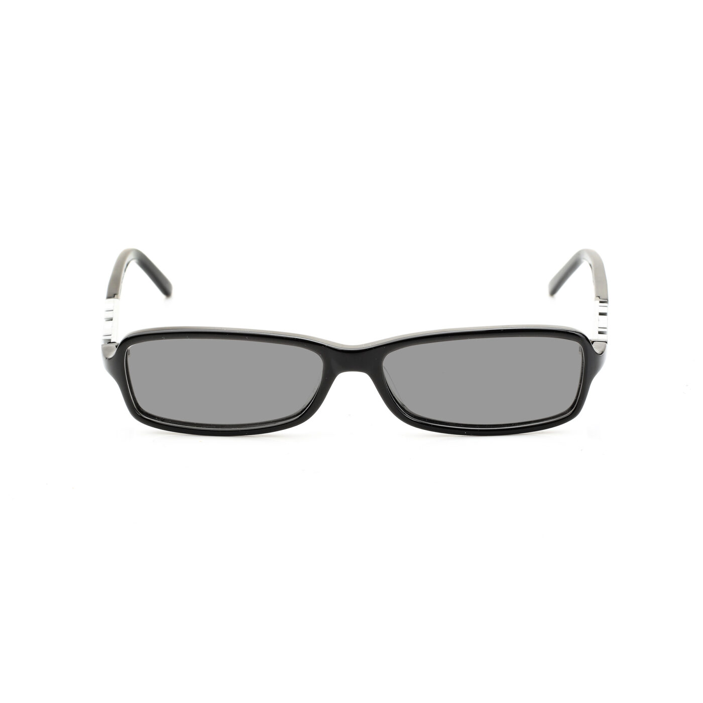 Diesel '00s Silver Signature Black Rectngular Sunglasses with Black Lenses - Image 2