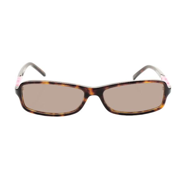 Diesel '00s Pink Signature Havana Brown Recatngular Sunglasses with Brown Lenses - Image 2