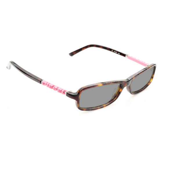 Diesel '00s Pink Signature Havana Brown Recatngular Sunglasses with Black Lenses