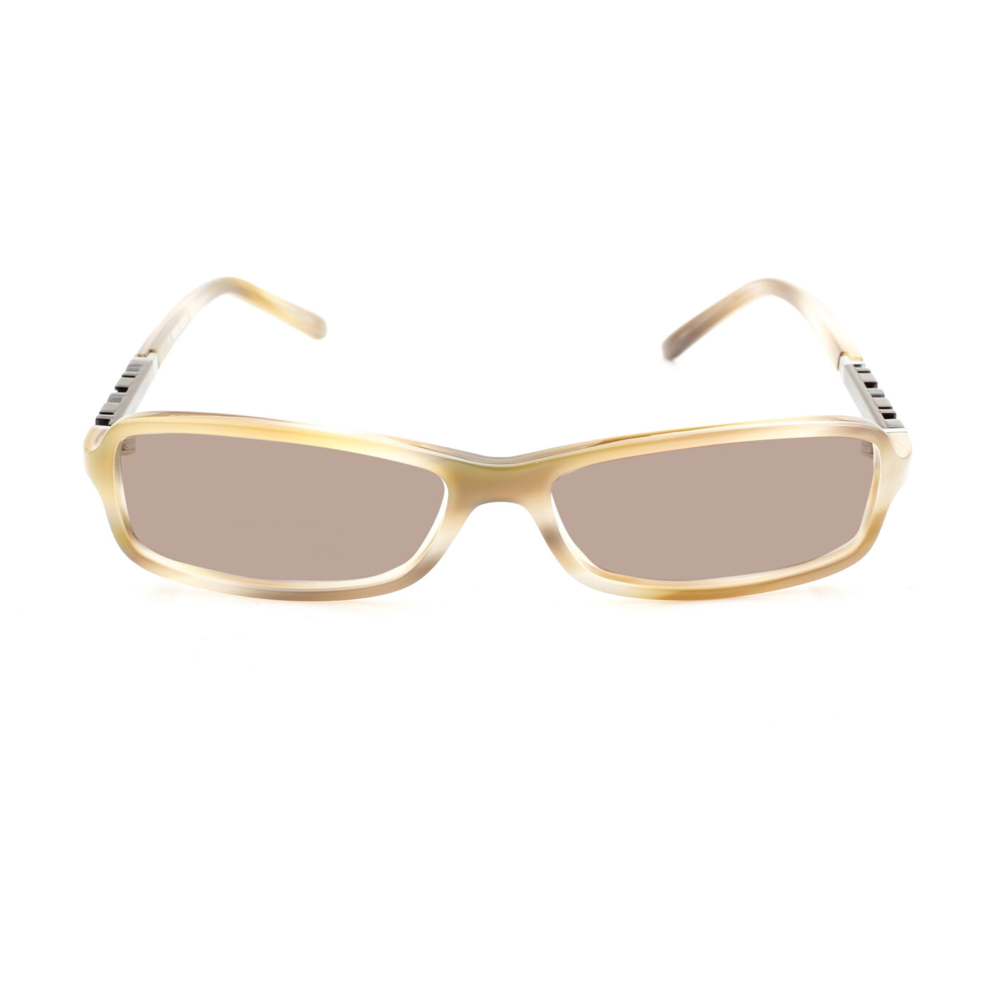 Diesel '00s Black Signature Tortoise Rectngular Sunglasses with Brown Lenses - Image 2