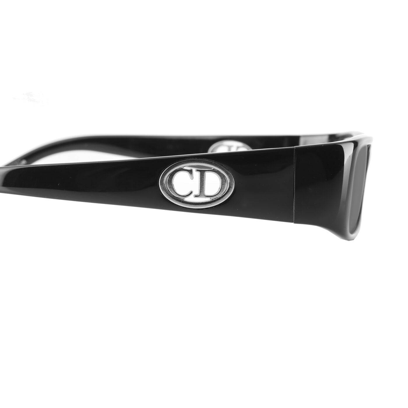 Christian Dior ’00s Black Signature CD Plastic Frame Sunglasses with Black Lenses - Image 3