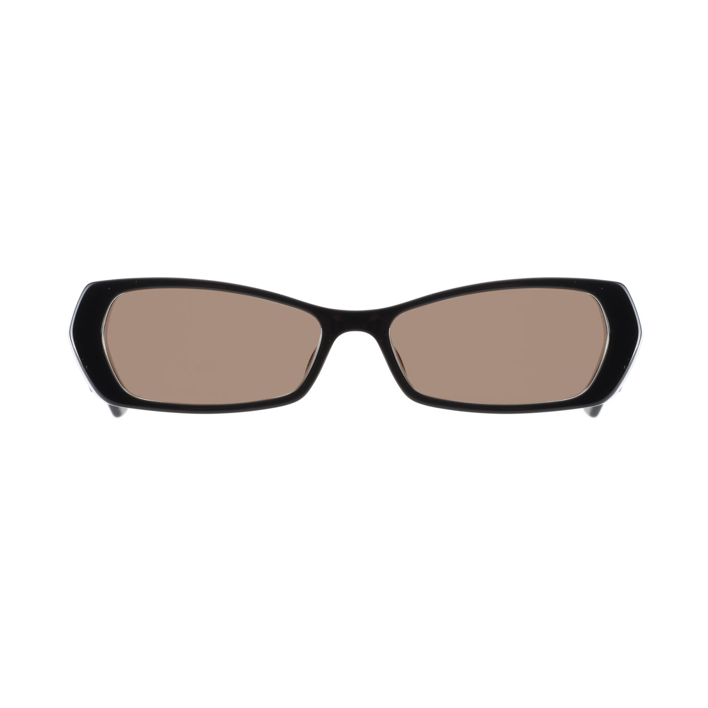 Christian Dior '00s Black Wide Plastic Frame Sunglasses with Brown Lenses - Image 2