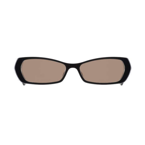 Christian Dior '00s Black Wide Plastic Frame Sunglasses with Brown Lenses - Image 2