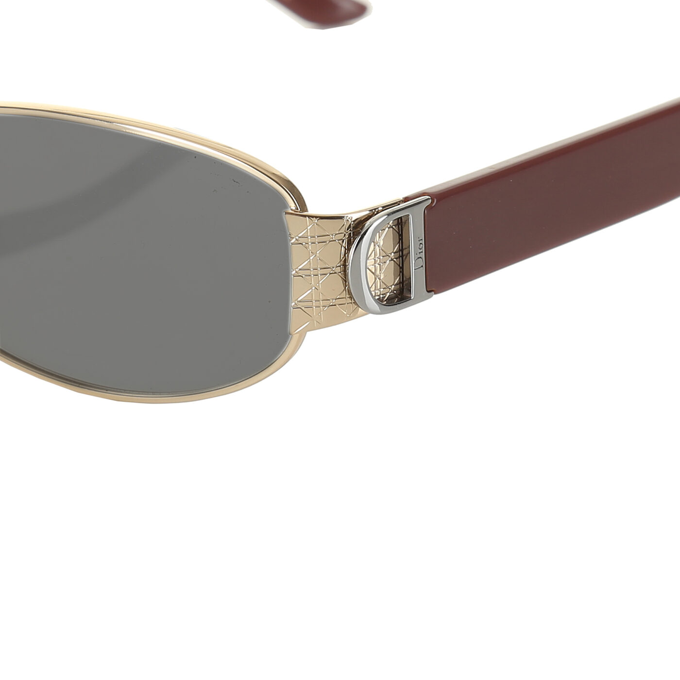 Christian Dior ’90s Gold & Brown Signature Sunglasses - Image 3