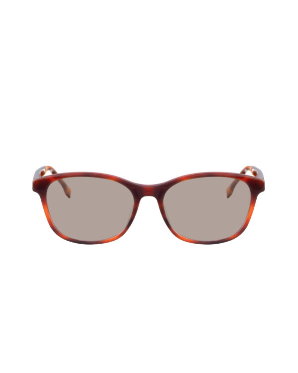Dior '00s Dark Red Nerdy Plastic Sunglasses with Brown Lenses - Image 2
