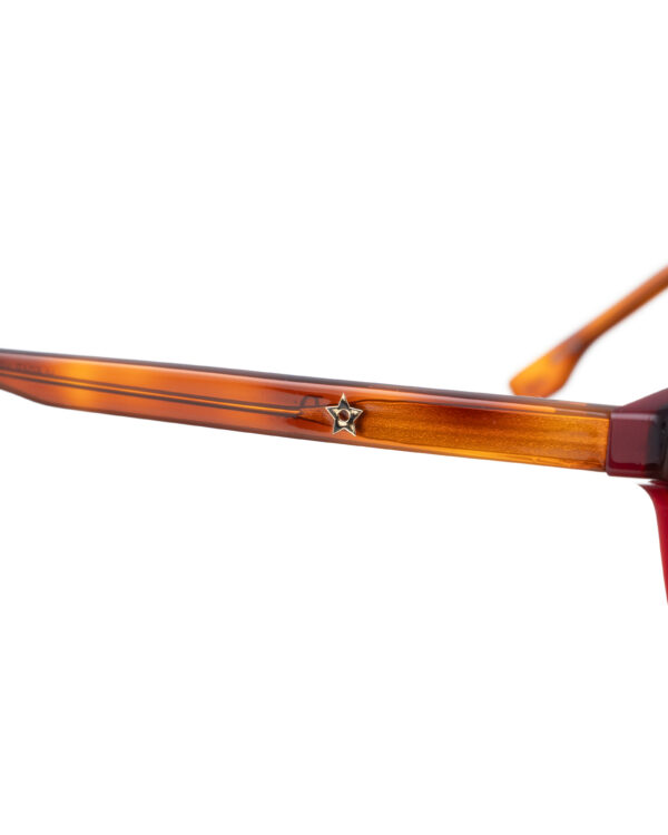 Dior 00s Dark Red Nerdy Plastic Sunglasses with Black Lenses - Image 3
