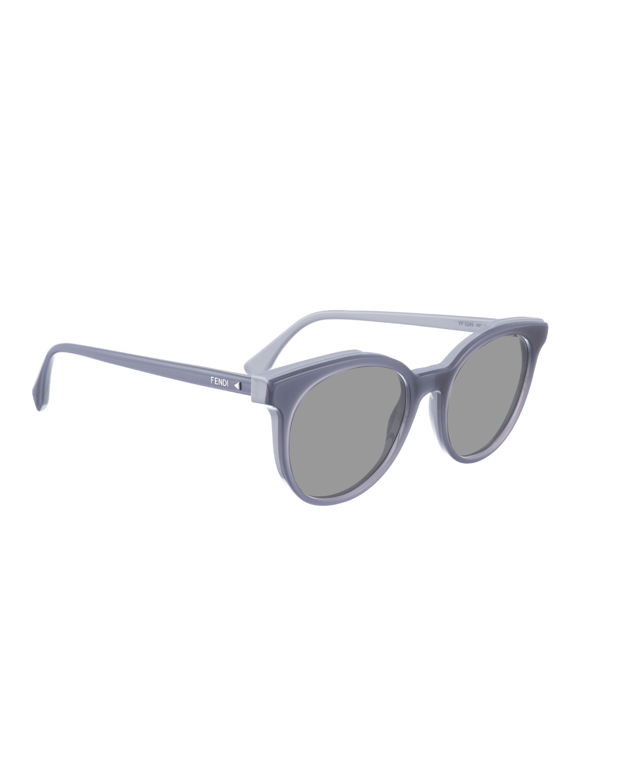 FF 0249 KB7-2 6 Fendi 00s Oversized Grey Classic Sunglasses with Black Lenses - Image 1