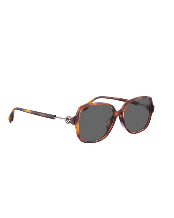 Fendi 00s Oversized Havana Retro Sunglasses with Black Lenses