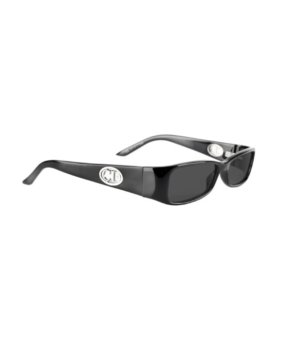 Christian Dior ’00s Black Signature CD Plastic Frame Sunglasses with Black Lenses