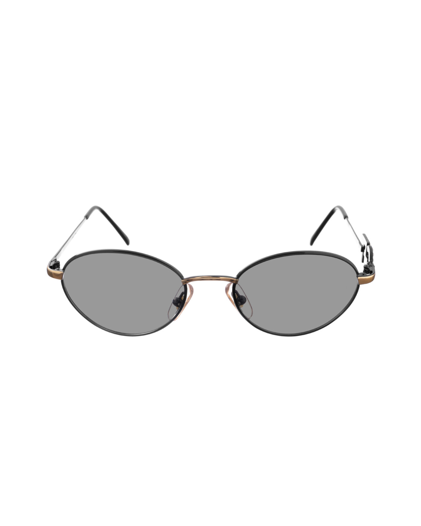 Gianfranco Ferre 00s Black Oval with Crystals Sunglasses with Black Lenses - Image 2