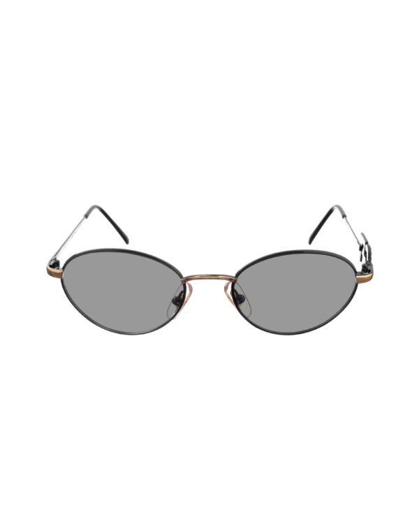 Gianfranco Ferre 00s Black Oval with Crystals Sunglasses with Black Lenses - Image 2